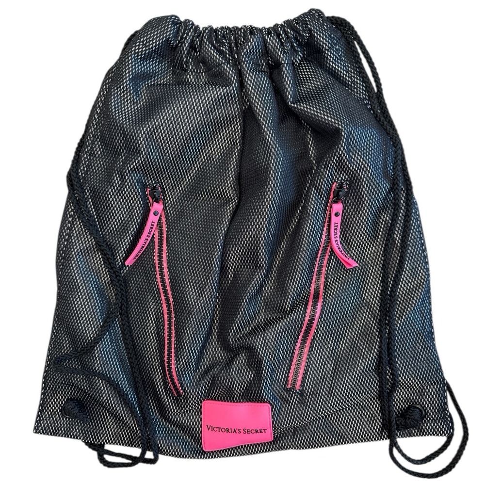 Victoria's Secret Limited Edition 2015 Drawstring Sporty‎ Logo Backpack Tote - Picture 2 of 5